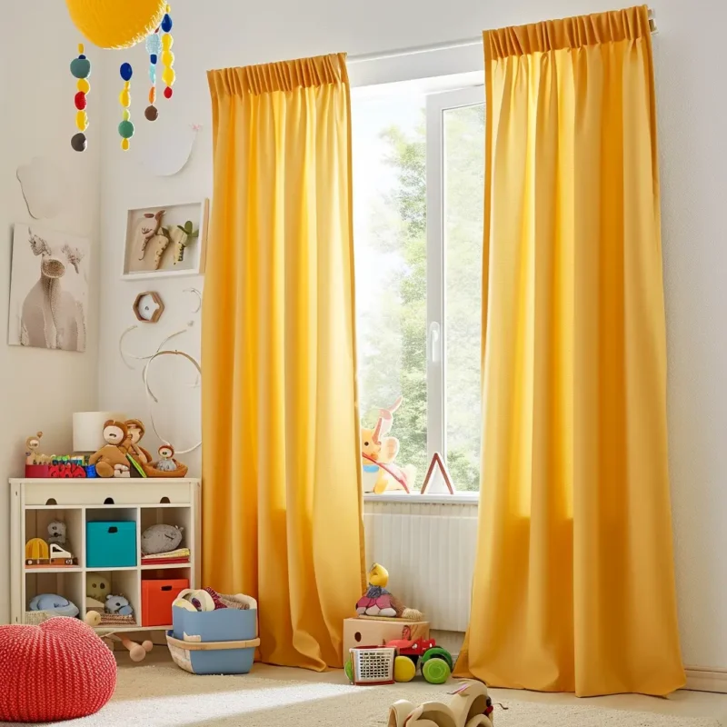 Rideau occultant et isolant jaune pour chambre d'enfant Enjoy Home